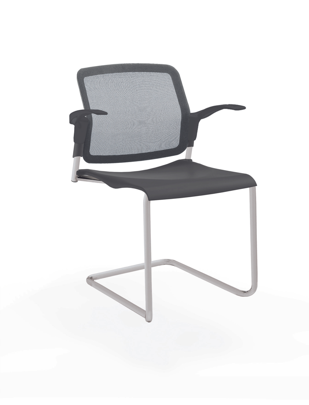 Movie стул на кантилевере со спинкой-сеткой