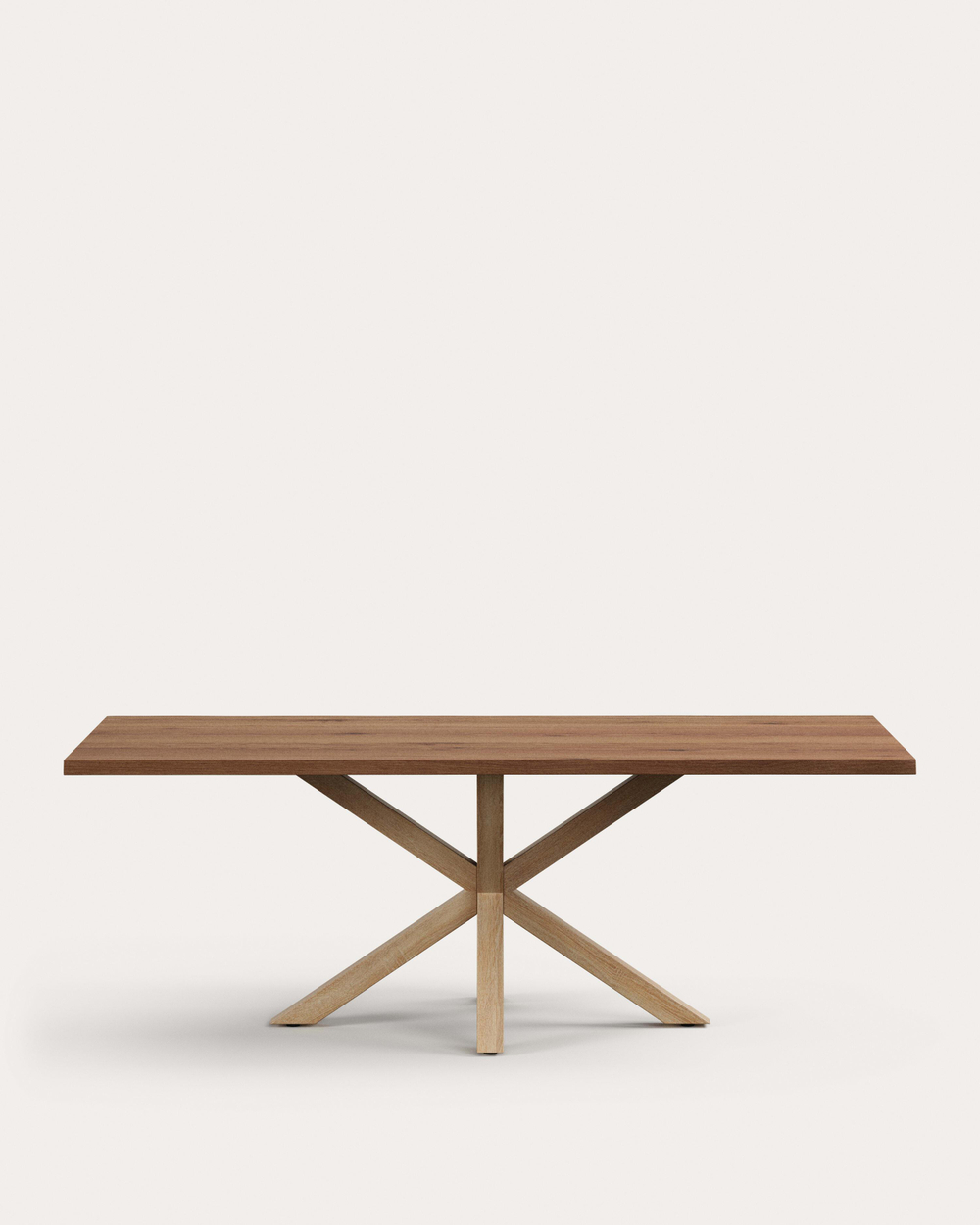 Стол Argo из состаренного дубового шпона и стальных ножек с имитацией дерева, 220 x 100 см