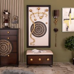 Бра настенный светильник Heri Каштан левое с абажуром Терра Шоколад