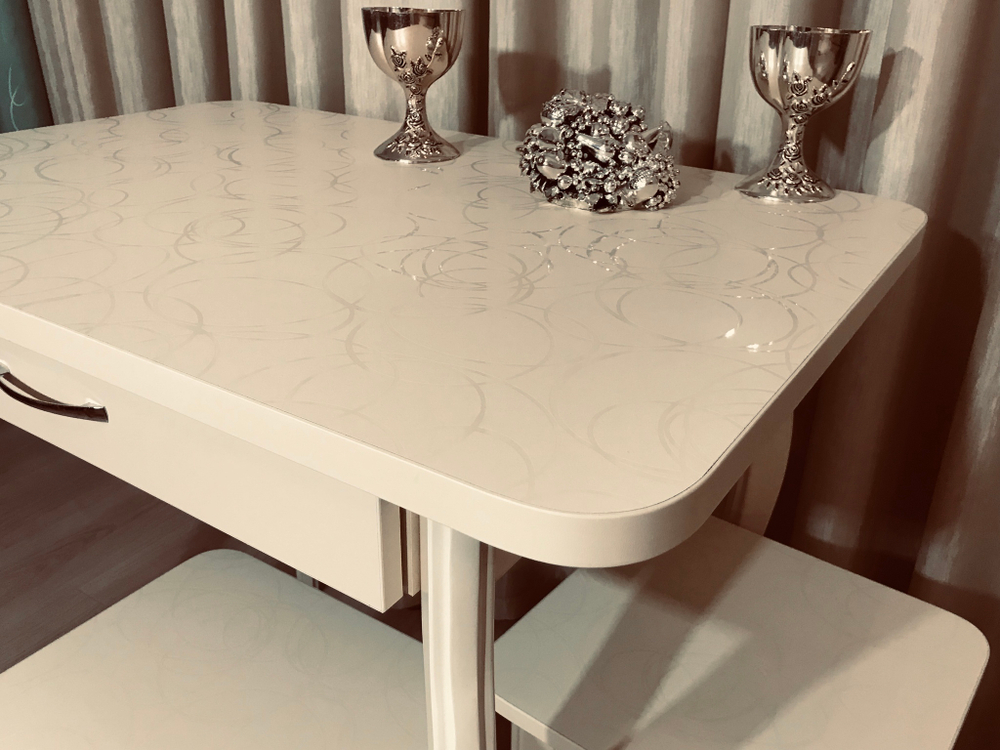 Раскладной кухонный стол на венских ножках с утолщенной столешницей Vanilla