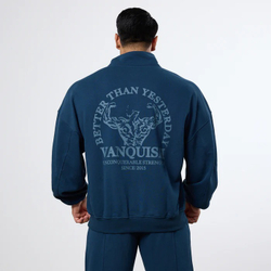 Толстовка VANQUISH Unconquerable Quarter Zip Sweater Midnight Blue