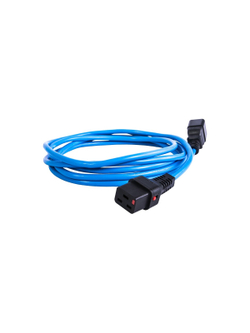 REM Шнур питания с фиксатором IEC 60320 C19/IEC 60320 C20, 16 А / 250 В (3 * 1,5), длина 1,8 м, синий R-16-Cord-C19-C20-1.8-Blue