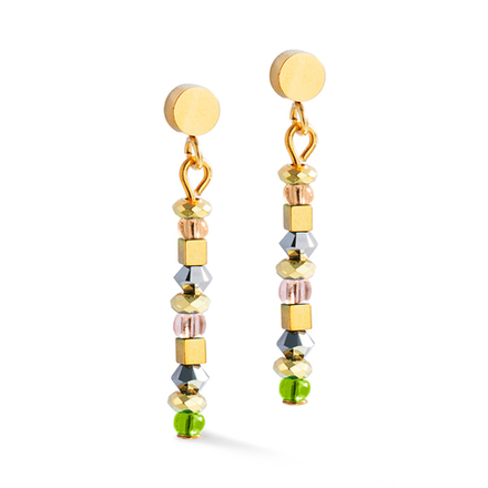 Серьги Coeur de Lion Brown-Olive 4359/21-1109