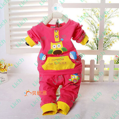 Комплект детский: толстовка и брюки с принтами птиц