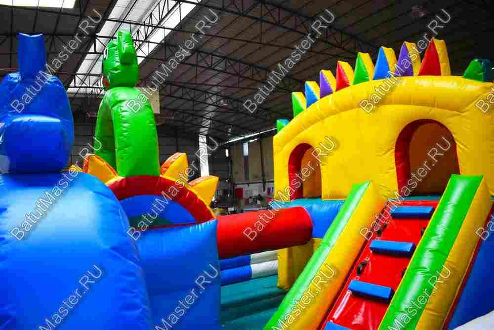 Коммерческий надувной батут "Солнечная поляна", 9*6*5 м