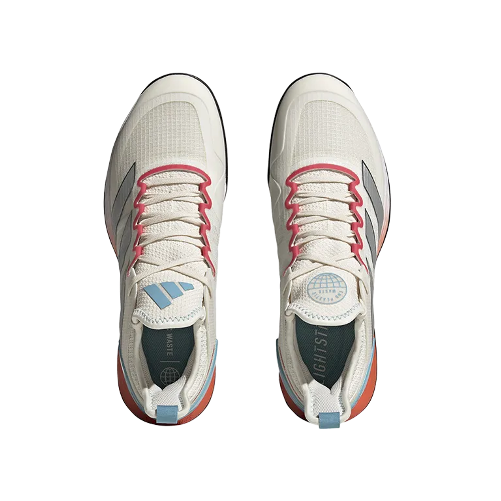 Adidas Adizero Ubersonic 4 M Clay Белые-Оранжевые кроссовки