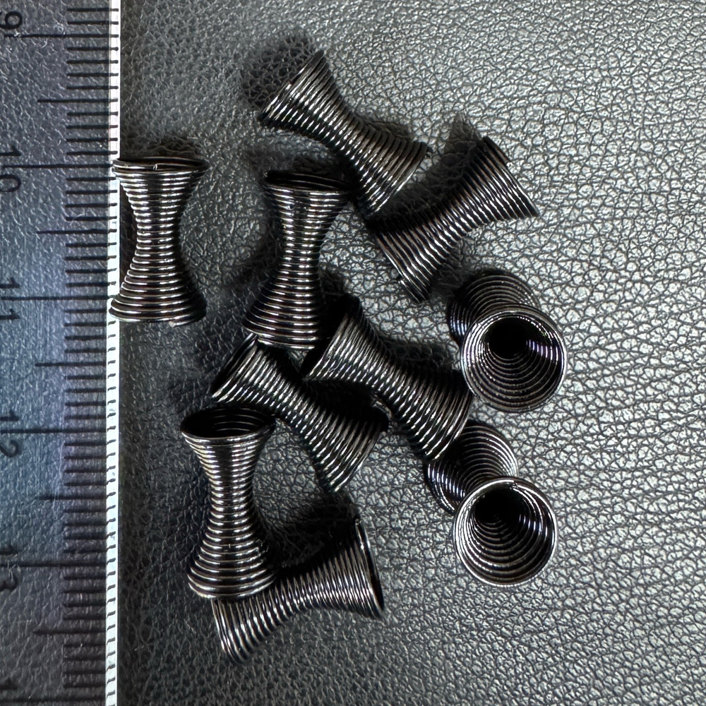 Бусины gun metal 12x7мм