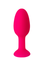 Небольшая силиконовая пробка Popo Pleasure со смещенным центром тяжести (7 см) (Цвет: ярко-розовый)