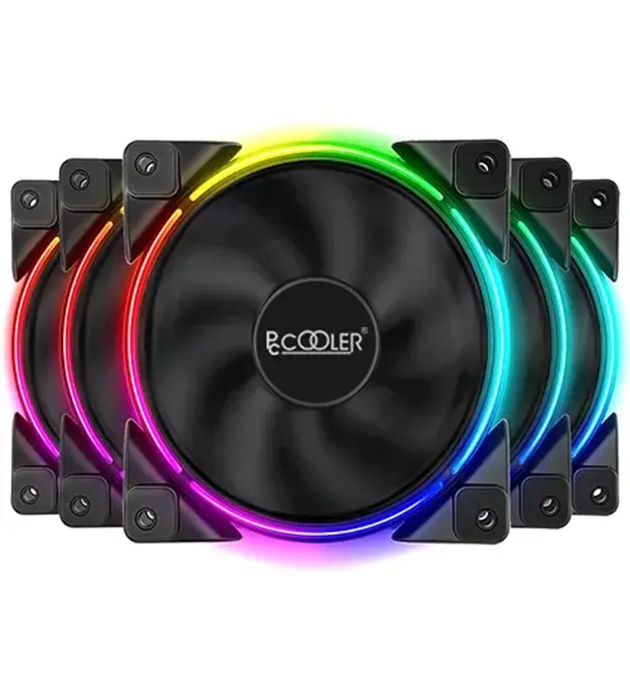 Вентилятор для корпуса PCCooler CORONA 5-IN-1 FRGB KIT 5x(120x120x25mm) 1000-2000 ± 10% RPM 68 CFM Black