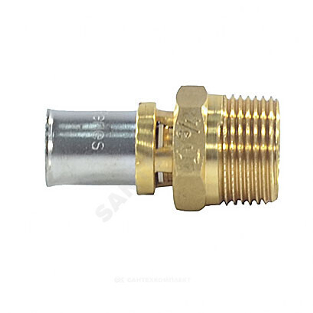 Муфта для МП/PE-X труб латунь пресс Дн 26х3/4" НР RM107 Giacomini RM107Y049