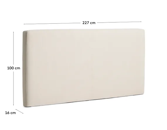 Изголовье Blok цвета экрю со съемным чехлом для кровати шириной до 180 см