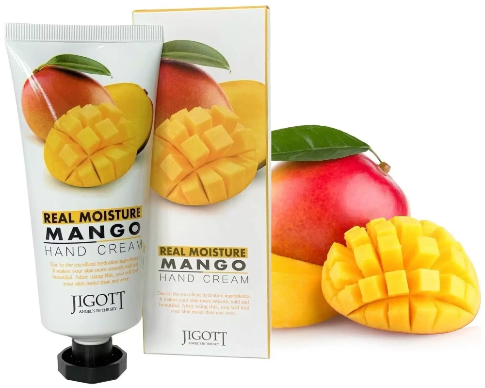 JIGOTT Крем для рук с экстрактом манго. Real moisture mango hand cream, 100