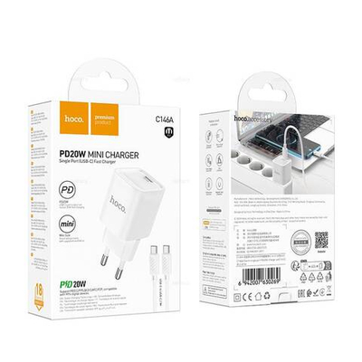 Зарядное устройство для Type-C Hoco C146A PD20W (white)