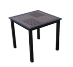 Алюминиевый квадратный стол  80*80 ПОЛИВУД-1 "POLYWOOD-1" цвет каштан арт.1024