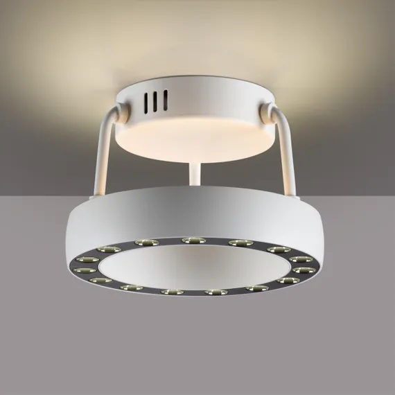 359397 OVER NT24 278 белый Светильник накладной светодиодный IP20 LED 12W вниз/5W вверх 220V 1360Лм 3000K TURN