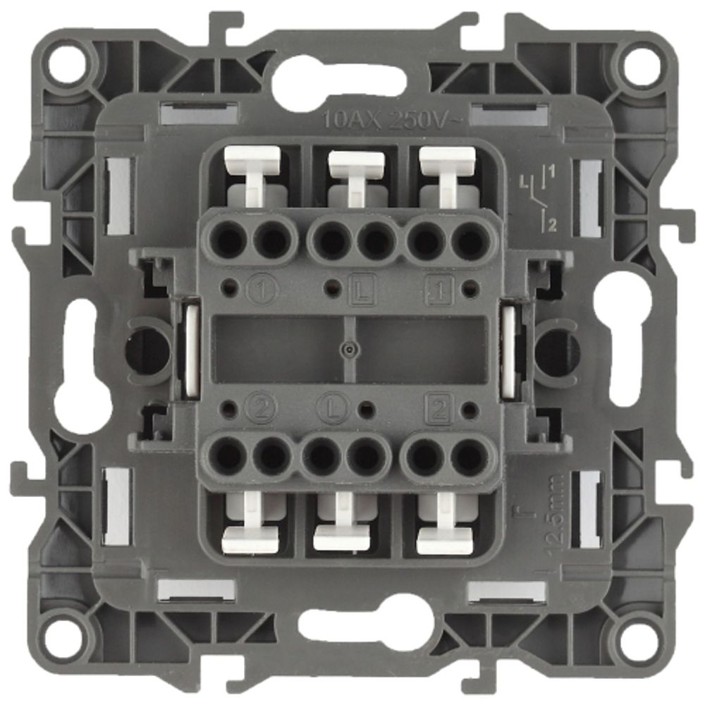 Переключатель ЭРА Серия 12 12-1112-04 перекрёстный двойной, 10АХ-250В, шампань
