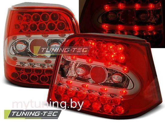 Задние фонари VW Golf 4 red white led