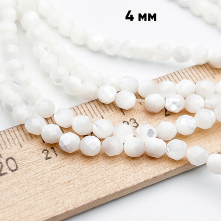 Перламутр граненый бусины, размер около 4,8*4,3 мм, цена за отрезок 19 см (1/2 нити)