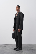 Двубортный оверсайз чёрный