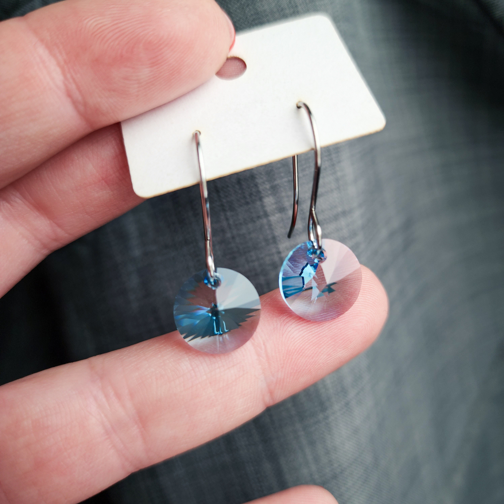 Швензы крючки, сталь, 19мм, для кристаллов, цена за пару