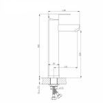 Смеситель для раковины 35k MIXLINE MLSS32-042 "Stainless" высокий излив НЕРЖ