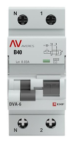 Автомат дифференциальный EKF rcbo6-1pn-40B-30-ac-av
