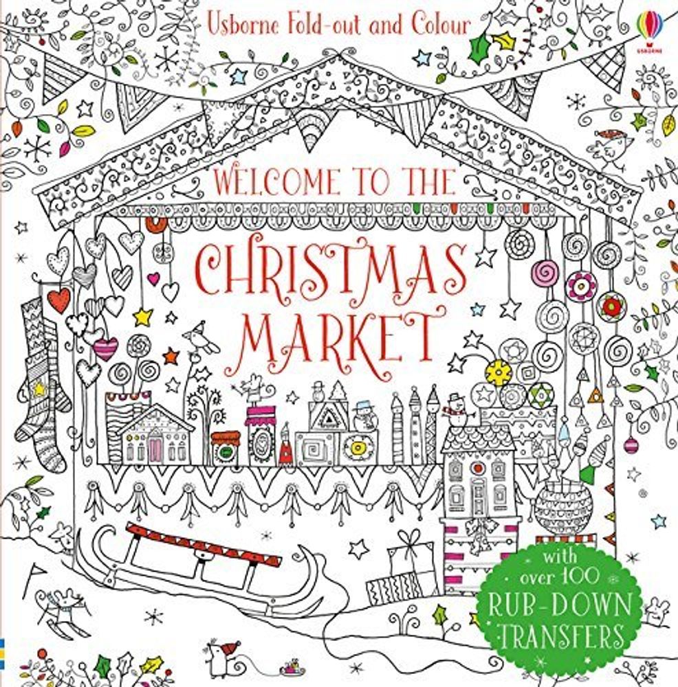 Fold-Out Christmas Market to Colour