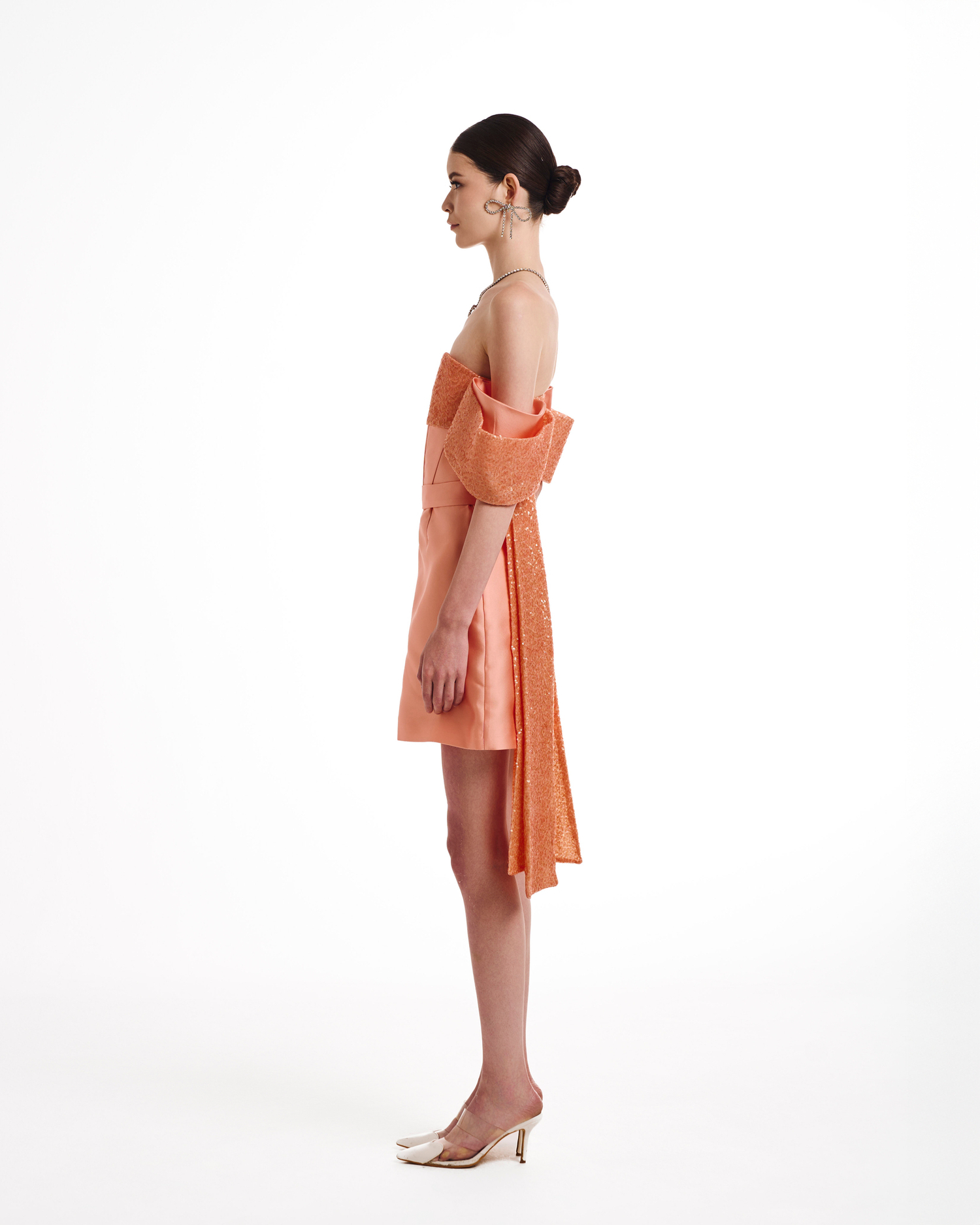 Платье Negroni (Негрони) мини персик