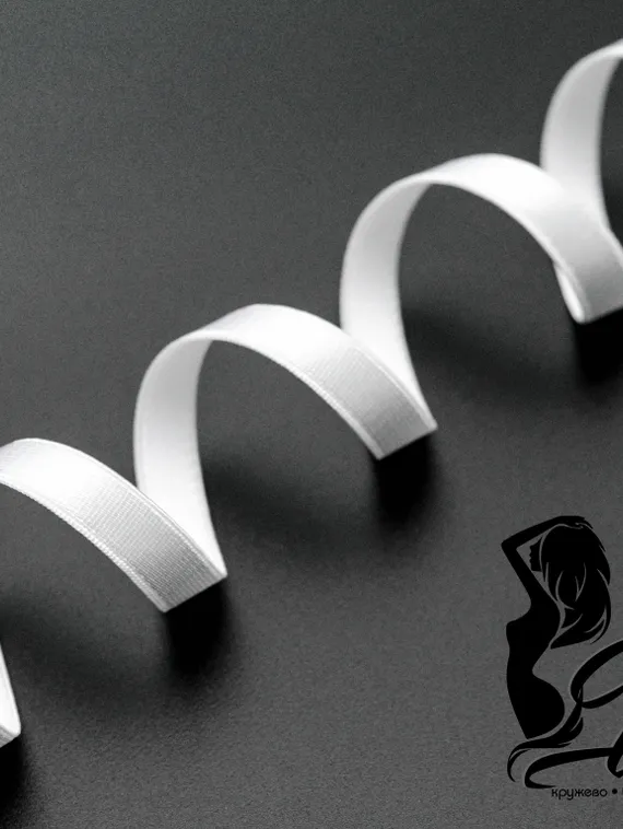 001 740/10 Бретель глянец Lauma 10 мм, белый 001