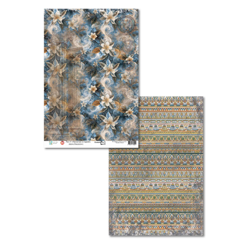 Лист двусторонней бумаги "Пропитан историей" к коллекции "Египетская сила" от GoldenScrap и EasyBusyHobby, формат а4, 235г, арт. SSEA-27062024-5