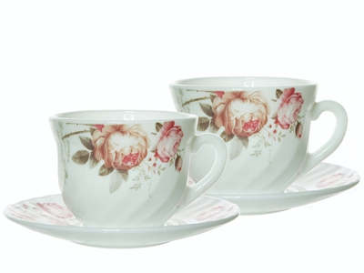 Чайный набор 12 предметов 200мл "Чайные розы" (78865)