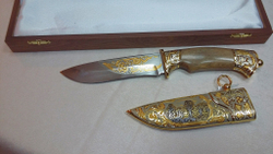 Нож украшенный  "Медведь" Златоуст