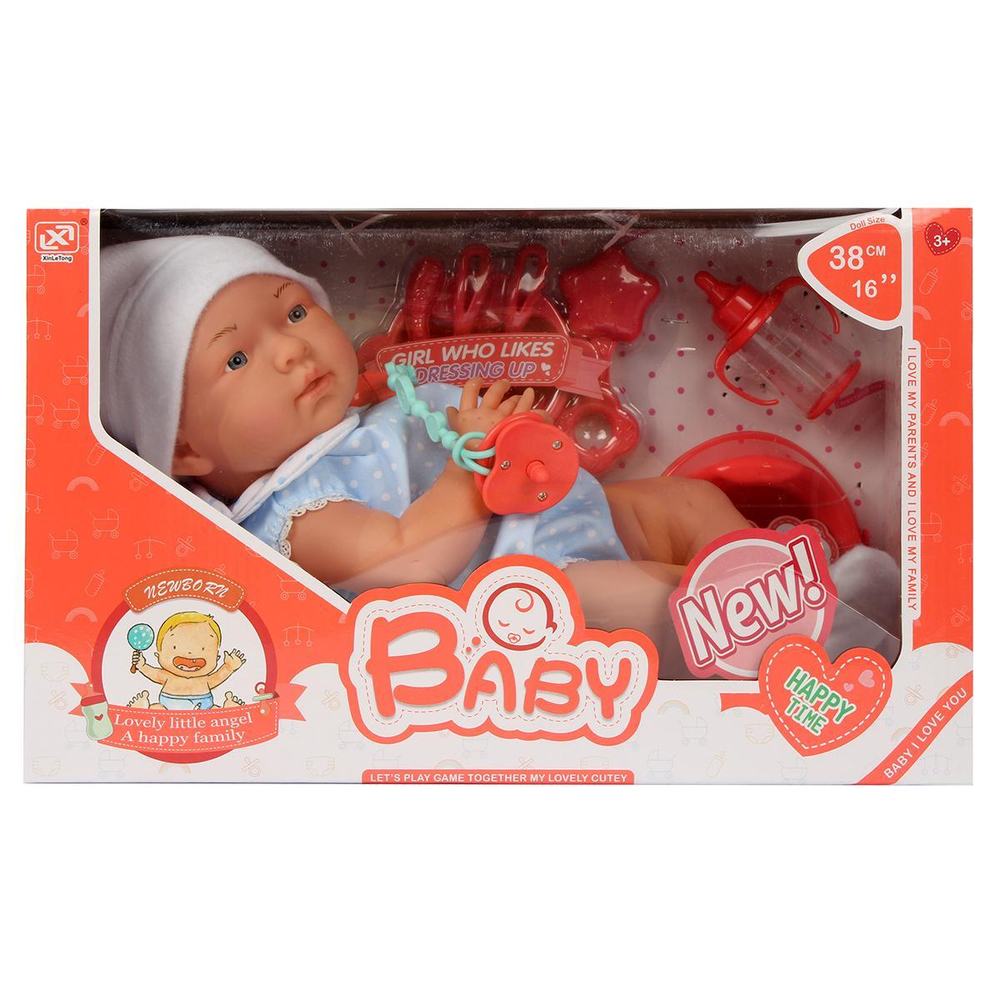 Пупс функциональный с аксессуарами, коробка 7168-2