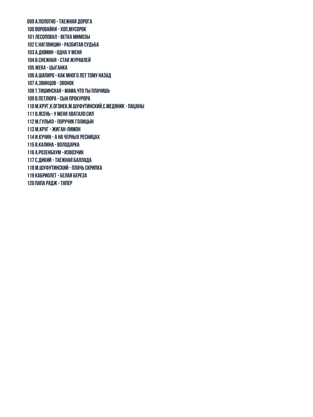 Золото шансона (2010) (MP3-USB)