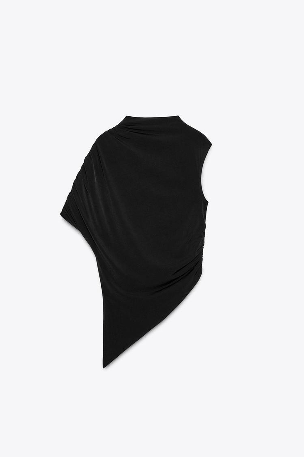 ZARA ТОП АСИММЕТРИЧНОГО КРОЯ, ЧЕРНЫЙ