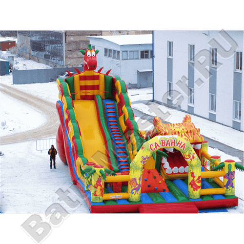 Большая и высокая горка "Саванна ПРОФИ"