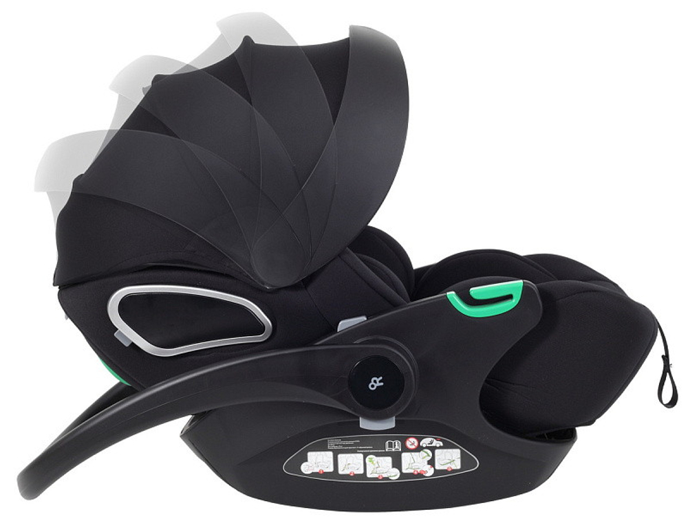 Детская коляска Rant Flex Therm Soft 3 в 1 с автокреслом Evomax Black Midnight Black