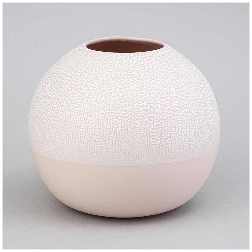 ВАЗА КОЛЛЕКЦИЯ "ЖЕМЧУЖИНА" 18*18*16СМ ЦВЕТ: ПУДРОВЫЙ