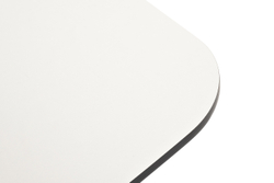 "Верона" журнальный стол из HPL 120х65, H40, каркас белый муар, цвет столешницы "молочный"