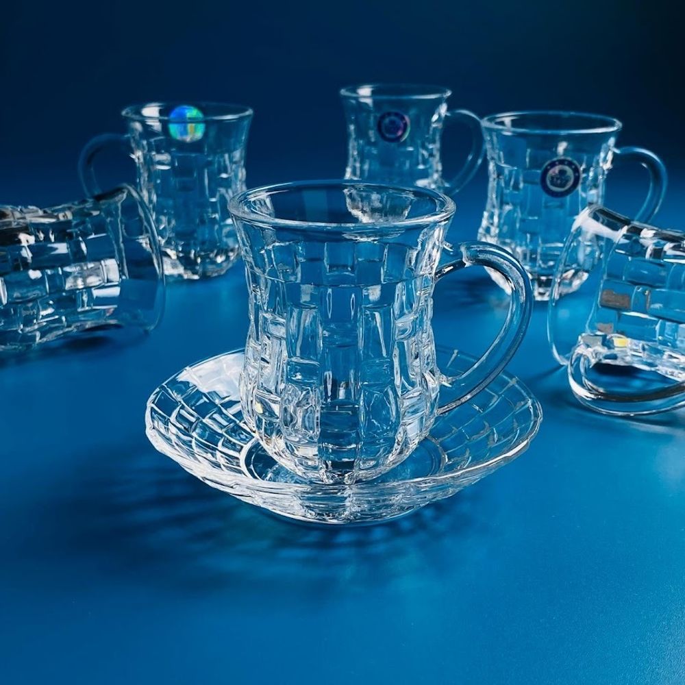 Lenardi 588-639 Чайный набор 12пр. 130мл в под.уп.(х8)Стекло