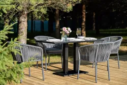 "Каффе Дабл" обеденная группа на 4 персоны, цвет "серый гранит"