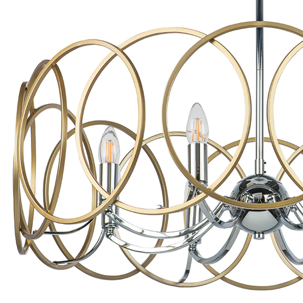 713083 Люстра REGOLO 8х40W E14 ХРОМ/ЗОЛОТО