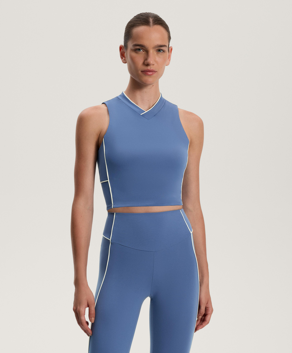 Oysho Топ Comfortlux, синий