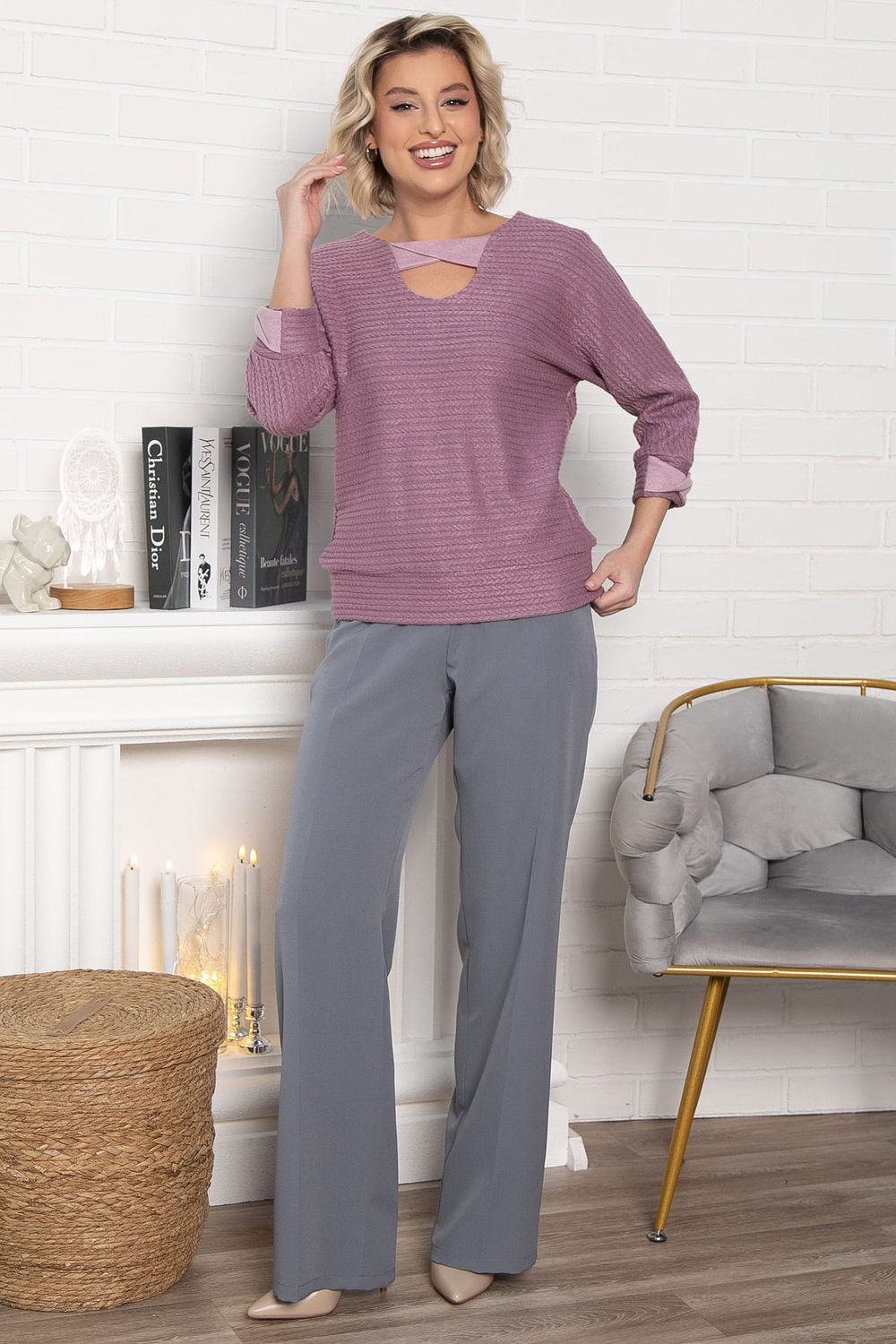 Блуза Ума (розовая) Б14942-50М LT Collection