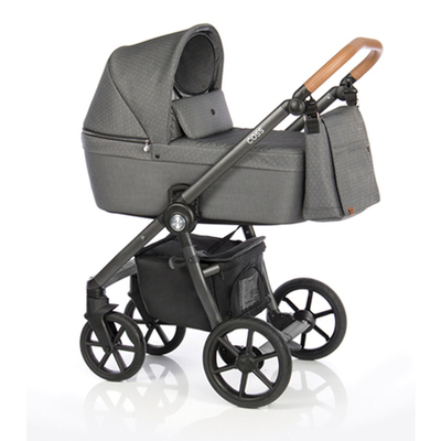 Детская коляска Roan Coss 2 в 1 New 2021 Black Dots (Серый)