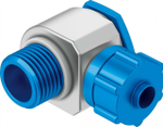 Штуцер ниппельный угловой с накидной гайкой Festo LCK-1/8-PK-6-KU (комплект 10 шт)