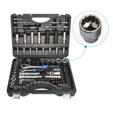 Набор инструментов 108+6пр. Premium 1/4''1/2(12гр.) 1/2''(17,19,21мм-6гр.) Forsage F-41082-9 PREMIUM