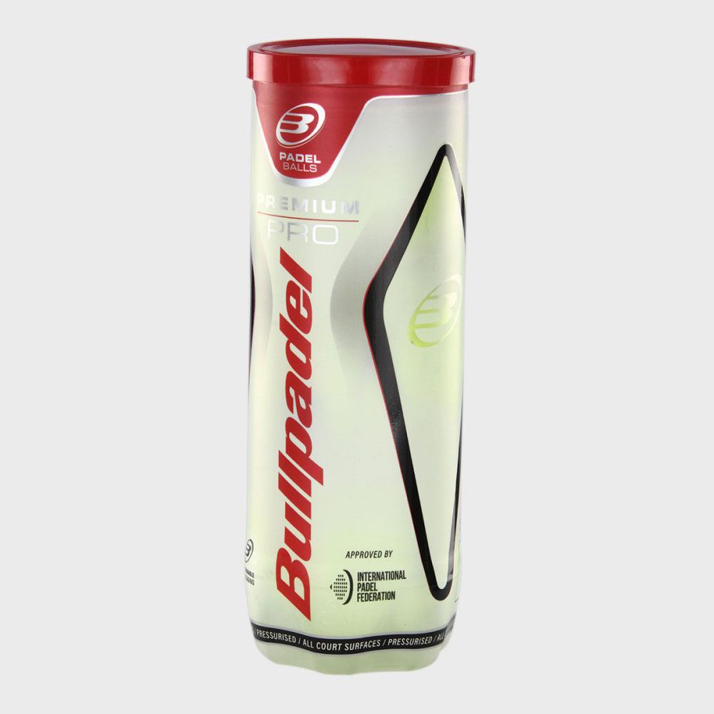 Мяч для падела BULLPADEL Premium PRO, 471959, уп.3 шт, войлок, нат.резина,желтый