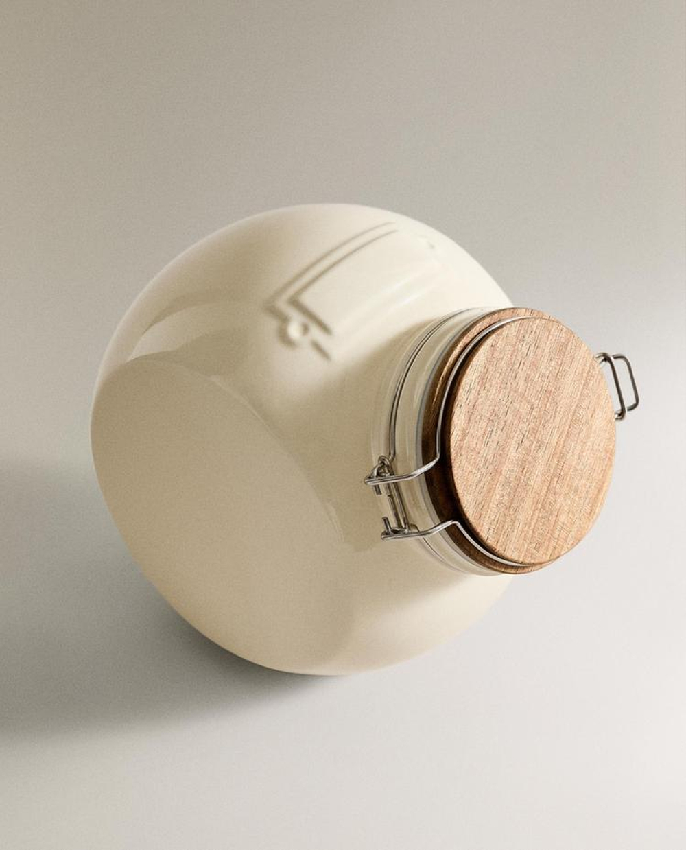 ZARA HOME БАНКА С КРЫШКОЙ, КРЕМОВЫЙ