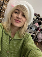 Берет джинса белый